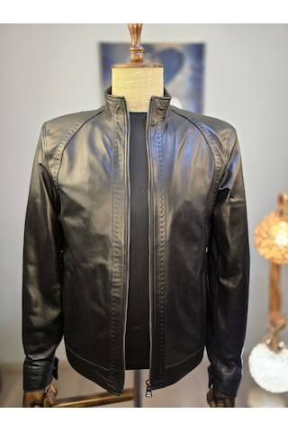Always Leather Ince Işçilikli Usta İşi Özel Dikim Hakiki Kuzu Derisi 1803340037 Siyah
