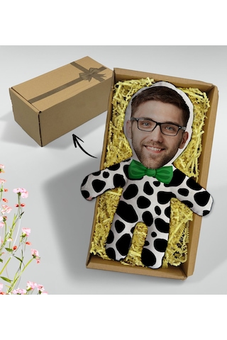 Bk Gift Hediye Kutusunda Kişiye Özel Fotoğraflı Eğlenceli Surat Bebek Yastık-16, Arkadaşa Hediye, Sevgiliye Hediye, Doğum Günü Hediyesi