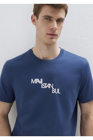Mavi - İstanbul Baskılı Mavi Tişört 0612274-70718