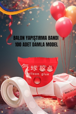 Balon Yapıştırma Bandı 100 Adet Balon Yapışkanı Parti Malzemeleri Doğum Günü Diğer