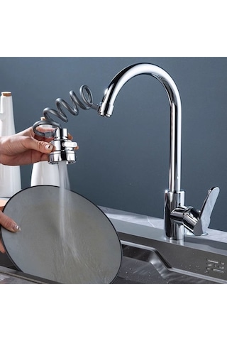 Mintev Spiral Hortumlu 3 Fonksiyonlu Tasarruflu Musluk Ucu