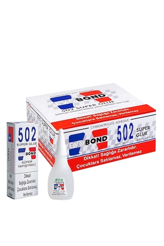 Şeylişeyler - Evobond 502 Süper Yapıştırıcı Hızlı Yapıştırıcı 20 Gr 5 Adet