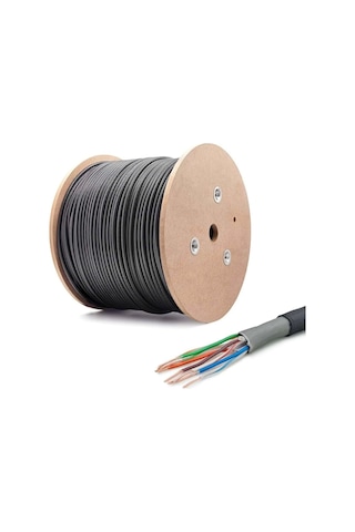 Cat6 Kablo 30 Metre Siyah Jaksız