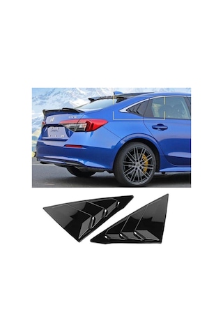 Honda Civic Fe1 Uyumlu Kelebek Cam Vizörü Piano Black 2022-