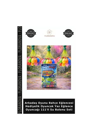 Arkadaş Oyunu Bahçe Eğlencesi Hediyelik Oyuncak Yaz Eğlence Oyuncağı 111'li Su Balonu Seti