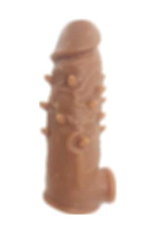 Lilitu Shop 3,5 cm  Dolgulu Realistik Penis Kılıfı