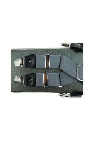 Gri Renkli Pantolon Askısı 4 Klipsli Gri