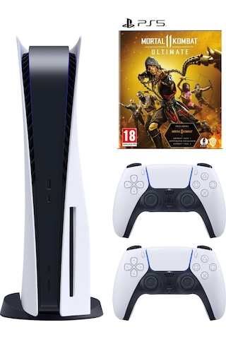 Sony Playstation 5 PS5 Oyun Konsolu+2 Dualsense Kol+PS5 Mortal Kombat Ultimate (İthalatçı Garantili)