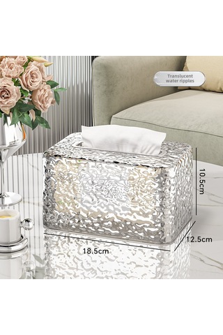 Reedark Ev Ofis Mutfak Transparan Buz Desenli Plastik Mendil Kutusu - Pratik Depolama, Kolay Erişim, Dayanıklı Malzeme