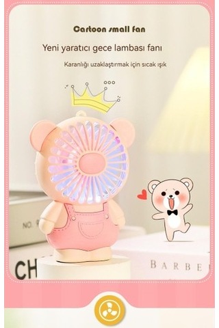 Usb Mini El Fanı - Yeşil 6pp1w3 Gri Yok Usb Buharsız 7 Kollu 1.000 Adetten Az