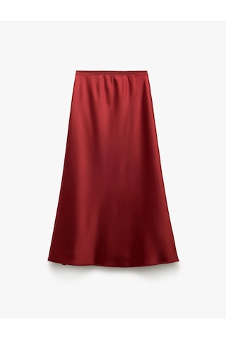 Koton Standart Bel Midi Boy A Kesim Saten Etek Bordo 5sak70153pw Bordo