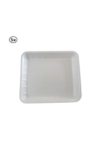 Erze 8c Kullan-at Köpük Tabak 30x26 Cm X 5 Adet Beyaz