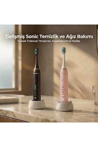 Ntl-tb-01eb Otomatik, Şarjlı Sonik Diş Fırçası, Siyah, 60 Hareketli Başlık
