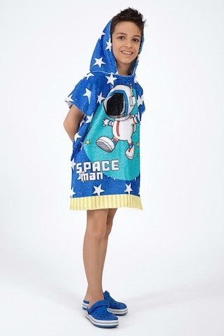 Vevien Home Astronot Desen Çocuk Panço Plaj Havlusu Lacivert 7-8 Yaş Genel