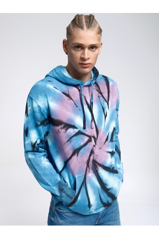 Loose Fit Erkek Sweatshirt Mavi