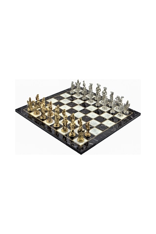 Gifthome Metal Satranç Takımı - Seti Battal ispanyol parlak Ka