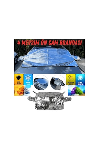Her Araca Uygun Ön Cam Brandası Aynalara Geçme Çadır Araç Camı Buzlanma Önleyici Ve Koruyucu Branda Cam Üstü Kar Örtüsü Buz Brandası Güneş Önleyici Su Geçirmez 155 X 90 Cm 00 Şüscaroto Aksesuar