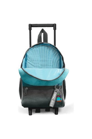 Minik Yuva Çekçekli Sırt Çantası Turkuaz Gri Batik İki Bölmeli 24068