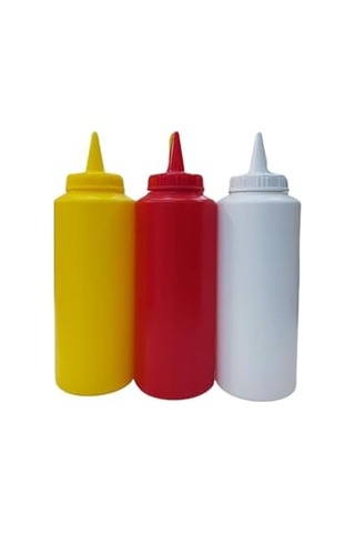 1000 Ml 3 Adet Renkli Sosluk Fişek Ketçap-mayonez-hardal 0