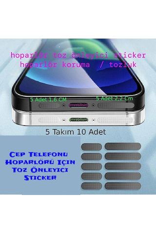 Cep Telefonu Hoparlörü Için Toz Önleyici Sticker-telefon Hoparlör Koruyucu 1.6 Cm-2.2 Cm 10 Adet