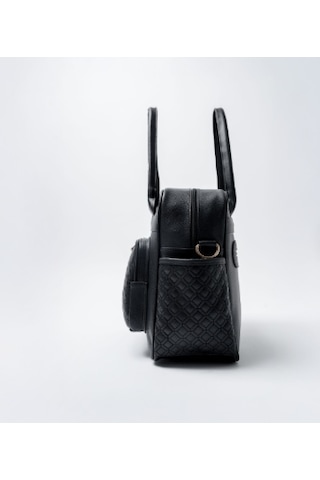 M&y Collection Zelina Deri Bebek Bakım Çantası Siyah-12605 Siyah