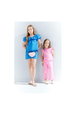 DeFacto Kız Bebek 2'li Takım Kolsuz Tişört Beli Lastikli Alt E8388A525SMPN164 Pembe