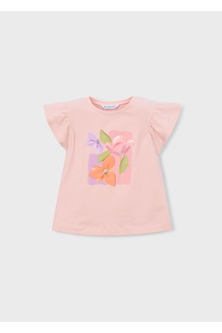 Mayoral Kız Çocuk Baskılı Tshirt Pembe Pembe