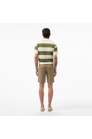 Nautica Erkek Yeşil Slim Fit Keten Şort Düz B35214t Yeşil