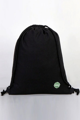 Heep Siyah 35x40 Cm Unisex Ham Bez Büzgülü Sırt Ayakkabı Çantası Natural