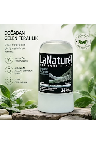 Lanaturel 130 Ml. Kokusuz Mineral Taş Deodorant Lanaturel 130 Ml. Kokusuz Mineral Taş Deodorant
