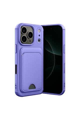 Apple Apple iPhone Uyumlu 17 Pro Kelvin Kartvizitli Silikon - Lila