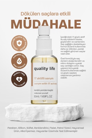Ql 17 Aktifli Saç Dökülmesine Karşı Serum 50 ML