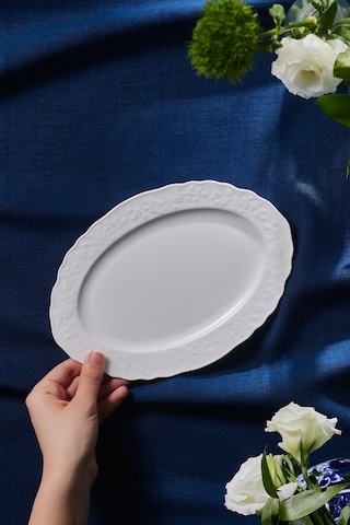Karaca Beatrice Kayık Tabak 25 Cm Beyaz