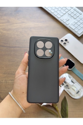 Redmi Note 14 Pro 4g Uyumlu Süper İnce Mat Ultra Thin Silikon Kılıf Siyah