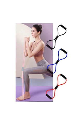 Mucit Home Pilates Direnç Lastiği İpi Vücut Şekillendirici Kelebek Direnç Lastiği Güç Lastiği 1 Adet Renkli