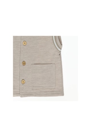 Panço Erkek Çocuk Kapüşonlu Yelek Bej 2311Bb23002-810 001