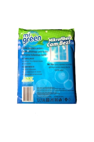 Mr.green Mikrofiber Cam Bezi 2 Li 30x40cm Karışık
