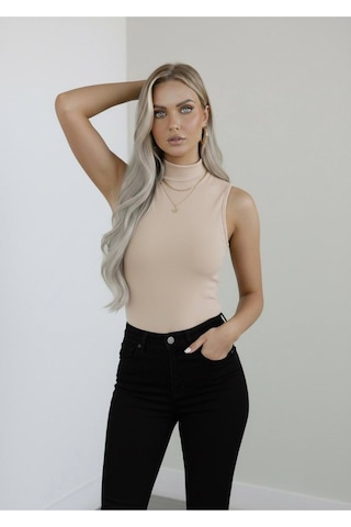 Hashtag Kadın Balıkçı Yaka Sıfır Kol Body 6'lı Set Viskon Kumaş Siyah-beyaz-bej-antrasit-gri-lacivert