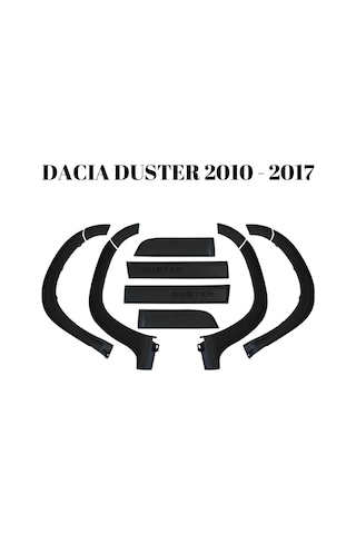 Dacia Duster 2010 2011 2012 2013 2014 2015 2016 2017 Uyumlu Kapı Ve Çamurluk Koruma Dodik Seti Siyah 12 Parça