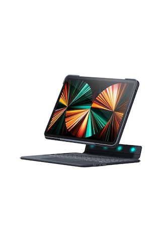 Benks KB02 Apple Uyumlu iPad Pro 12.9 4. Nesil 2020 Kablosuz Klavyeli Kılıf Bluetooth Trackpad Keyboard - ZORE-216909