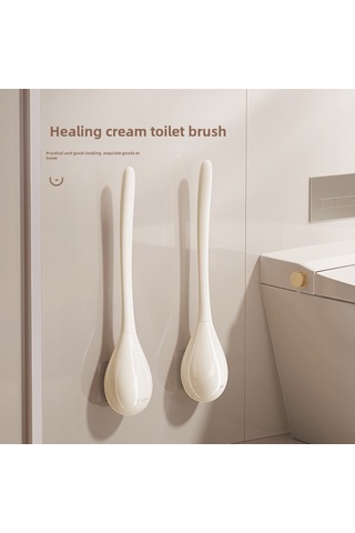 Dianziye Hayan Duvar Tipi Tuvalet Fırçası - Uzun Kollü Ev Kullanıma Uygun Tam Temizlik - Ölçüsüz Açılar - Seramik Beyaz Diğer