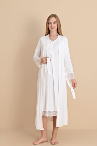 Duchesse 2601 Dantel Kol Hamile Lohusa Gecelik Sabahlık Tk