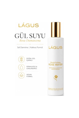 Lágus Rosa Damascena Katkısız Gül Suyu Cam Şişe 100 ML