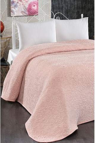 Pembe Çift Kişilik Battaniye, Emboss Battaniye, Çeyizlik Pembe