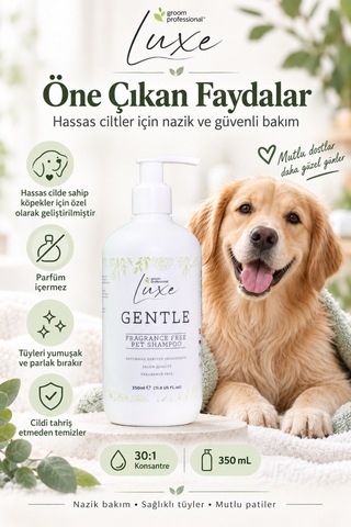 Groom Professional Hassas Derili Köpek Şampuanı 350 Ml 1:30 Konsantre - Nemlendricili Bakım