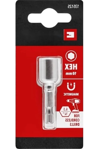 Manyetik Lokma Ucu, 10 Mm, Krom Vanadyum Çelik