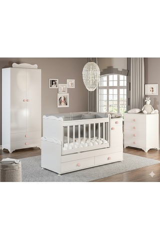 Patiko Sahra 970 2 Kapılı Bebek Odası Takımı Pembe