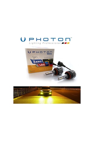 H11 Led Xenon Oto Ampul Photon Zero Fansız Sarı