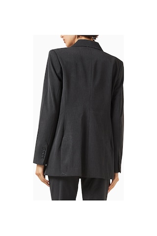 Good American Oversize Çift Düğmeli Blazer, Modern Güç - Şık Kadın Ceket Koyu Gri