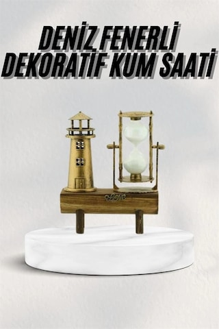 Hediyelik Kum Saati Dekoratif Deniz Feneri Kum Saati